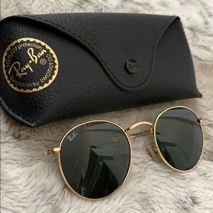 Ray Ban Round Metal Gold Frame RB3447
